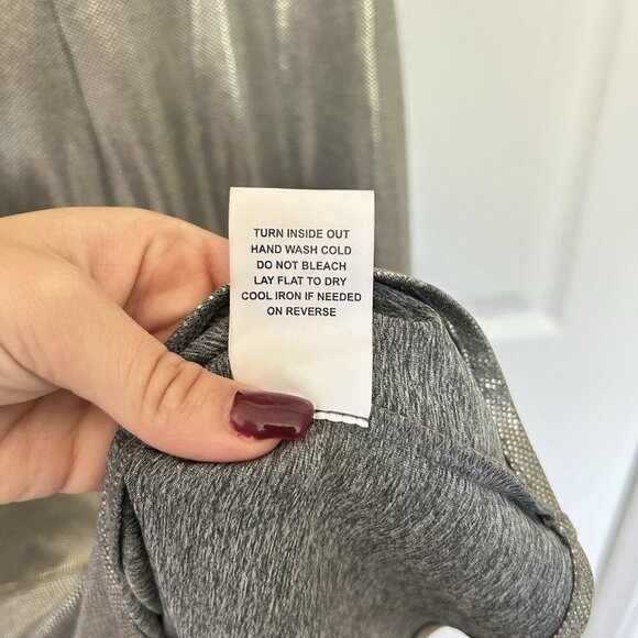 Nordstrom Superfoxx Silver Shine Slide Knot Slit Dress Womens Small Sleeveless - Picture 7 of 9